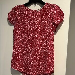 Floral Red Women's Top